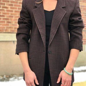 Plaid Wool Blazer